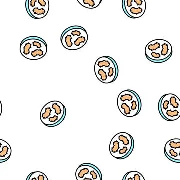 Plague bacteria vector seamless pattern Stock Illustration