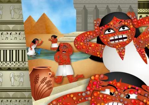 The Plague of Boils Stock-Illustration