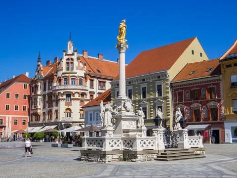 Plague Column, Maribor Stock Photos