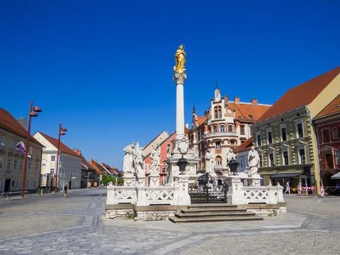 Plague Column, Maribor Stock Photos