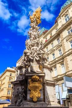 The Plague Column, or Trinity Column Stock Photos