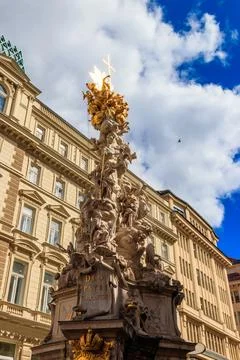 The Plague Column, or Trinity Column Stock Photos