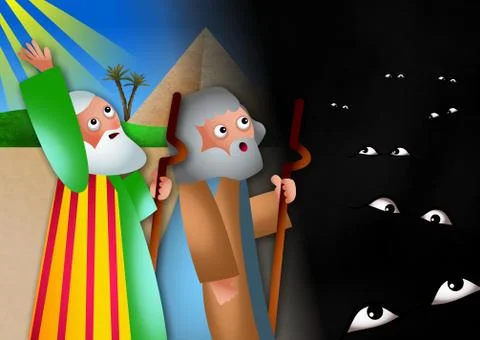 The Plague of Darkness Stock-Illustration