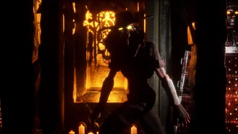 Plague Doctor VJ Loop Stock Footage 241720288