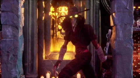 Plague Doctor VJ Loop Stock Footage 241720346