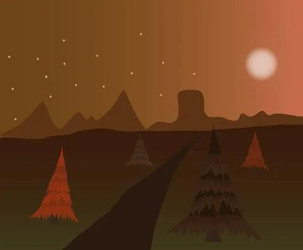 Plague forest Stock Illustration