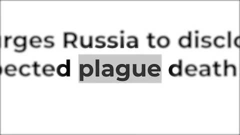 Plague text search highlight on screen kinetic typography animation Stock Footage 348597638