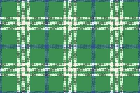 Plaid background, check seamless pattern in green. Vector fabric texture for  Stock Illustration