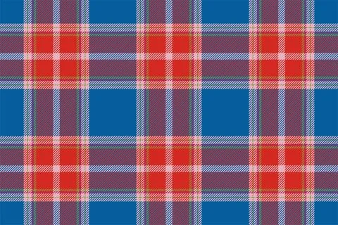 Plaid background, check seamless pattern in blue. Vector fabric texture for t Stock Illustration