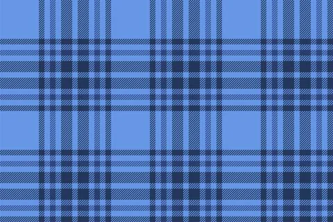 Plaid background, check seamless pattern in blue. Vector fabric texture for t Stock Illustration