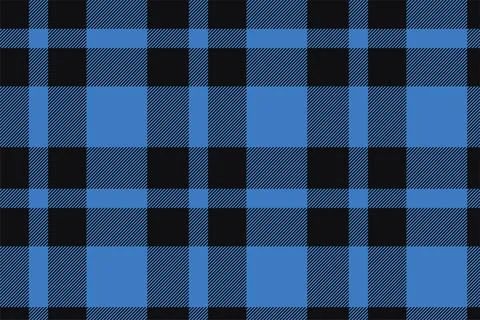 Plaid background, check seamless pattern in blue. Vector fabric texture for t Stock Illustration