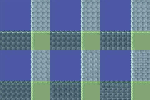 Plaid background, check seamless pattern in blue. Vector fabric texture for t Stock Illustration