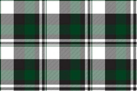 Plaid background, check seamless pattern in green. Vector fabric texture for  Stock Illustration