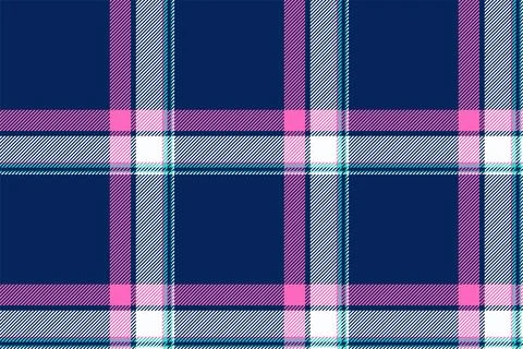 Plaid background, check seamless pattern in blue. Vector fabric texture for t Illustrazione stock