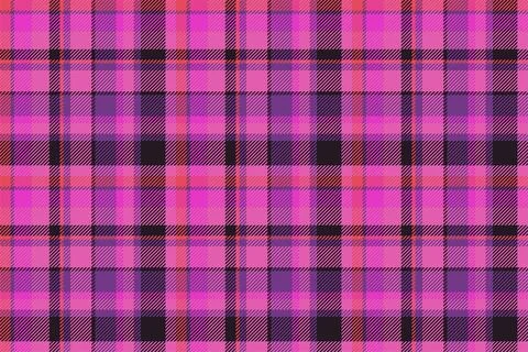 Plaid background, check seamless pattern in pink. Vector fabric texture for t Stock Illustration