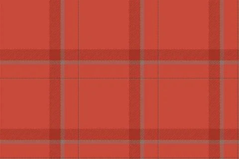 Plaid background, check seamless pattern in red. Vector fabric texture for te Stock Illustration