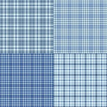 Plaid bundle for academic journals. Coordinated tartan textures improve study Illustrazione stock