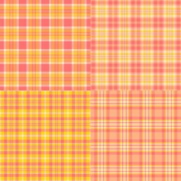 Plaid bundle for advent crafts. Classic patterns enhance decorations, ornamen Stock Illustration