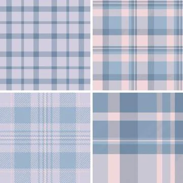 Plaid bundle for advent crafts. Classic patterns enhance decorations, ornamen Stock Illustration