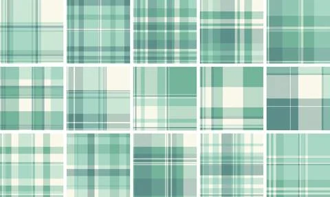 Plaid bundle built for heritage stationery and packaging. Seamless tartan rep Stock Illustration
