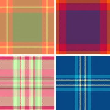 Plaid bundle built for product mockups. Kidswear tartan backgrounds enhance.. Stock Illustration