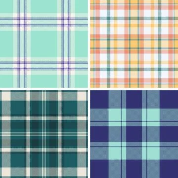 Plaid bundle built for product mockups. Craft tartan backgrounds enhance pres イラスト素材