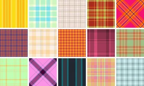 Plaid bundle built for product mockups. Kidswear tartan backgrounds enhance p イラスト素材