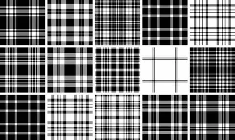 Plaid bundle built for product mockups. Menswear tartan backgrounds enhance.. Stock Illustration