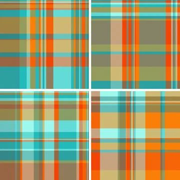 Plaid bundle capturing British casual fashion and lumberjack aesthetics. Vect Stock Illustration