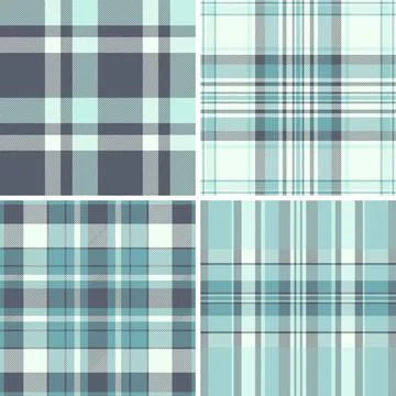 Plaid bundle capturing classic USA traditions. Vector tartan designs enhance  Stock Illustration