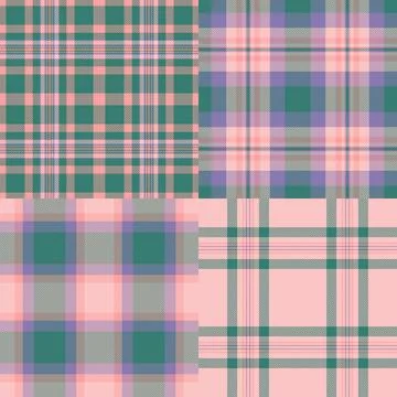 Plaid bundle capturing heritage tartan aesthetics. Vector patterns ideal for  스톡 일러스트