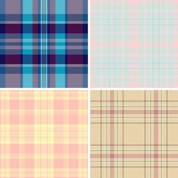 Plaid bundle capturing heritage tartan aesthetics. Vector patterns ideal for  스톡 일러스트