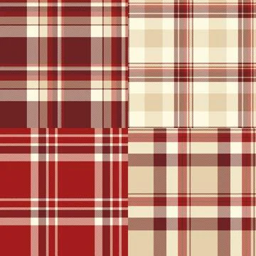 Plaid bundle capturing USA traditions and patriotic aesthetics. Vector patter Stock Illustration
