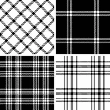 Plaid bundle for composition book packs. Seamless tartan repeats ensure consi Stock Illustration