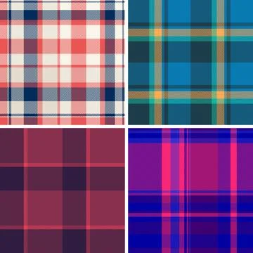 Plaid bundle for cozy styling. Classic tartan structure supports cohesive win Illustrazione stock