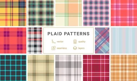 Plaid bundle created for birthday event displays. Ideal for party setups, t.. Stock Illustration