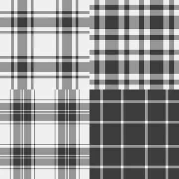 Plaid bundle created for decorative textiles. The pack includes coordinated.. Stock Illustration