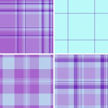 Plaid bundle for creative journals. Coordinated tartan patterns add style to  イラスト素材