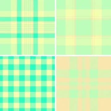 Plaid bundle designed for bespoke sewing projects and independent fashion lin Stock Illustration