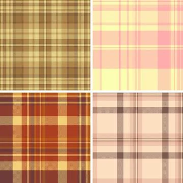 Plaid bundle designed for British casual fashion and lumberjack-inspired clot Stock Illustration