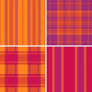 Plaid bundle designed for British casual fashion and lumberjack-inspired clot Stock Illustration