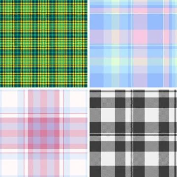 Plaid bundle designed for British casual fashion and lumberjack-inspired clot 库存插图