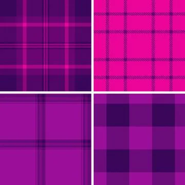 Plaid bundle designed for casual lumberjack-inspired clothing and British sty Stock Illustration