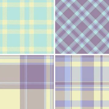 Plaid bundle designed for classic Scottish tartan lovers. Seamless patterns s Stock Illustration