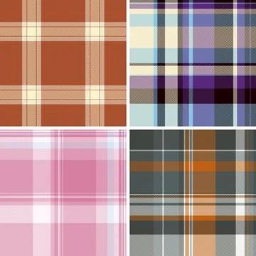 Plaid bundle designed for holiday journals and planners. Coordinated tartan p Stock Illustration