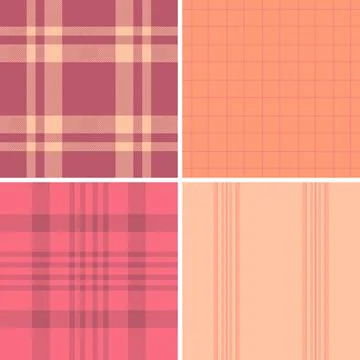 Plaid bundle designed for scarves. Coordinated tartan layouts ensure timeless Illustrazione stock
