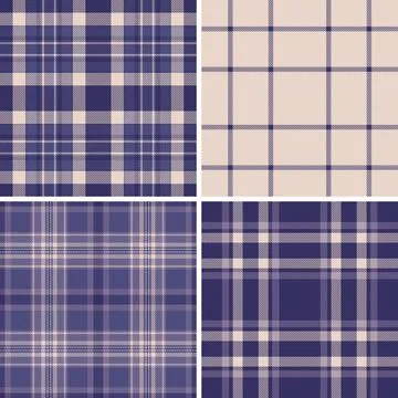 Plaid bundle designed for USA casual fashion and buffalo check-inspired texti Stock Illustration