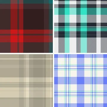 Plaid bundle for designers and textile manufacturers. Vector patterns perfect イラスト素材