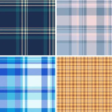 Plaid bundle for designers and textile manufacturers. Vector patterns perfect Stock Illustration