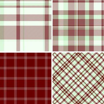 Plaid bundle featuring authentic Scottish clan tartans. Vector patterns perfe Stock Illustration